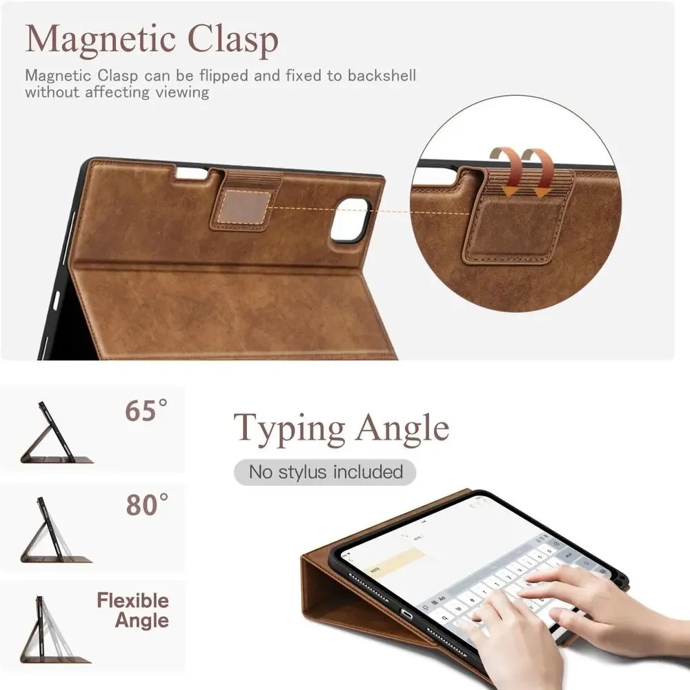 Antbox For IPad Pro 11 Inch Case M5 2025/M4 2024, Premium Vegan Leather, Support